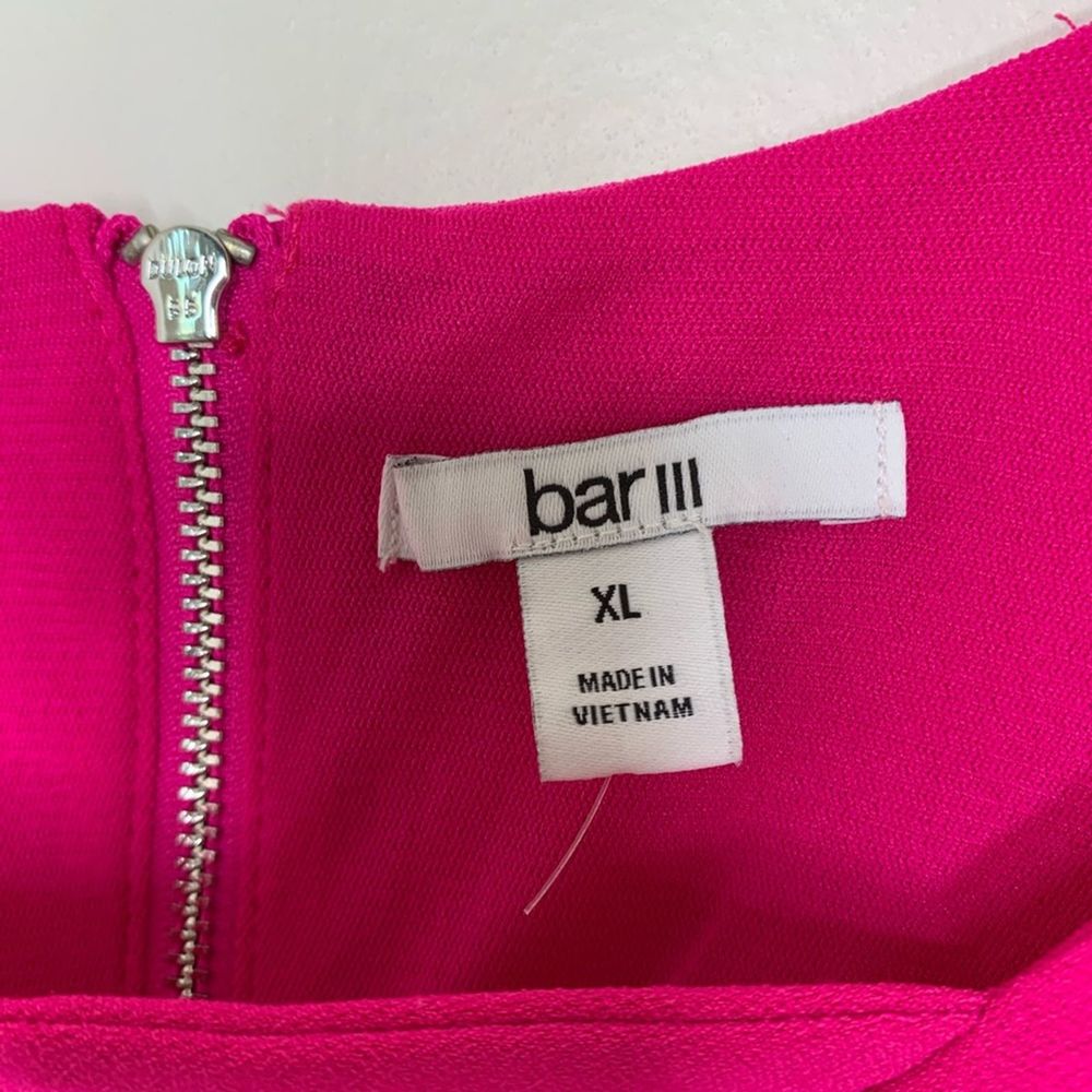 Bar III Pink Zip Back Cutout Tank Top XL - Picture 7 of 10